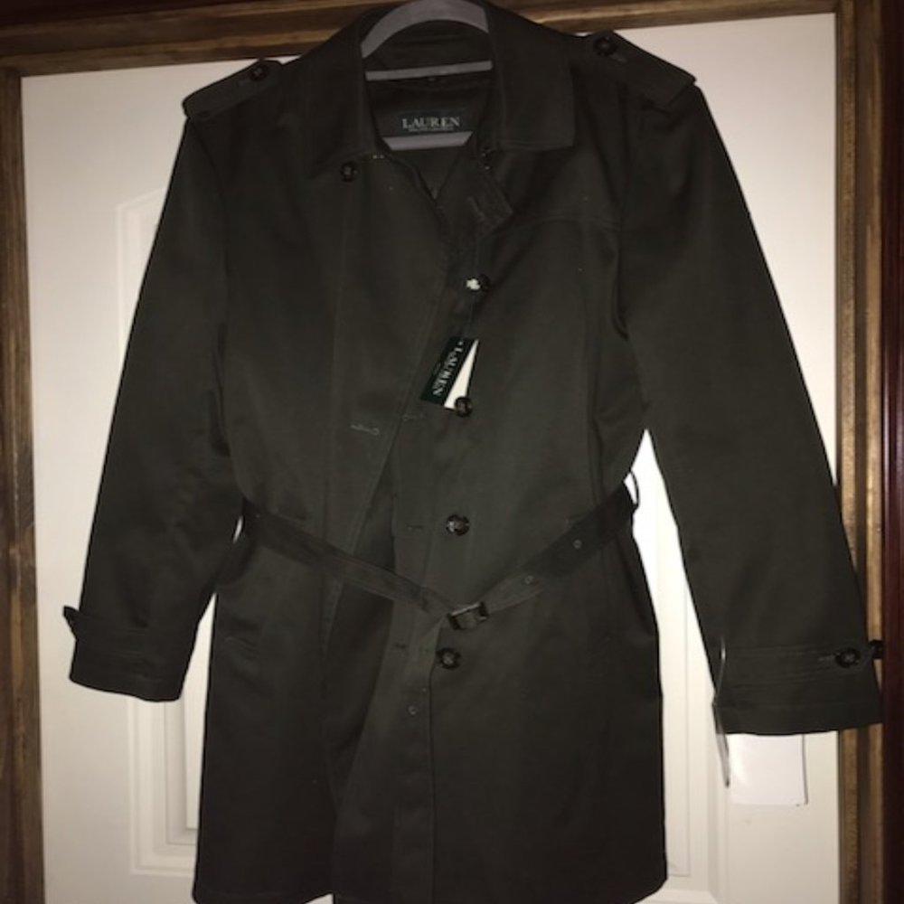 Olive Green Trench Coat - Ralph Lauren 20 regular(Boys) NEW WITH TAGS/NEVER WORN